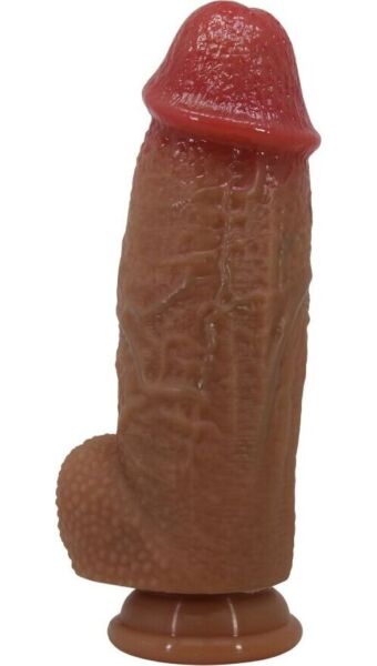 Realističen silikonski dildo Pretty Love Achille s priseskom na dnu