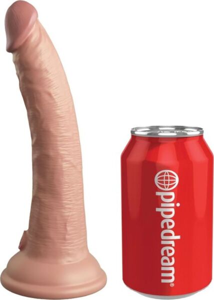 Realističen dildo z vibracijo King Cock Elite z daljinskim upravljalnikom in prisesko