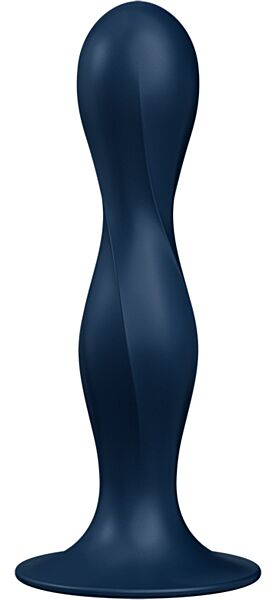 Dildo Satisfyer Double Ball-R s priseskom v podnožju in dvema kroglicama v notranjosti