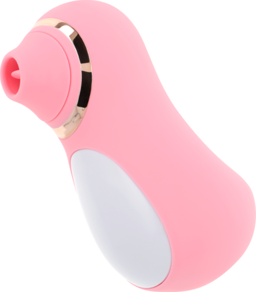 Vibrator za klitoris Ohmama Vibrating Tongue z vibrirajočim jezikom ter belimi in zlatimi detajli