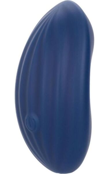 Masažni vibrator CalExotics Cashmere Velvet Curve iz tekočega silikona z narebreno površino
