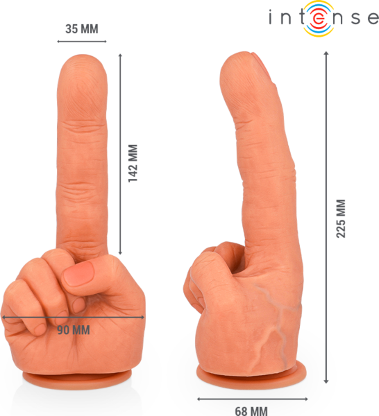 Dildo za točko G Intense Hubert, upogljiv in s podstavkom s priseskom