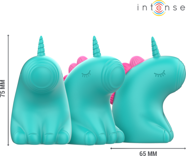 Klitorisni vibrator Intense Trixie v obliki samoroga, zelene barve