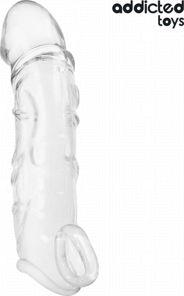Podaljšek za penis Addicted Toys 22 cm, prozoren ovitek