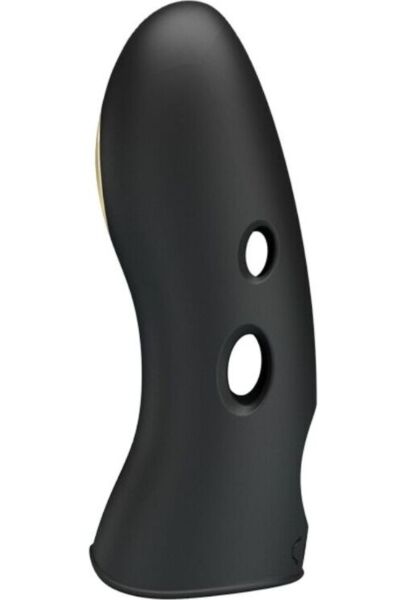 Vibrator za prst z elektrostimulacijo Pretty Love BI-014755, črne barve