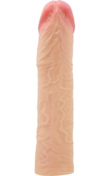 Podaljševalna navlaka za penis Pretty Love BI-026272 z žilami v reliefu in izbočeno glavico
