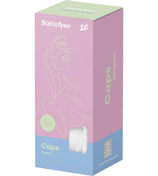 Pet belih silikonskih nastavkov za Satisfyer Pro Penguin NG