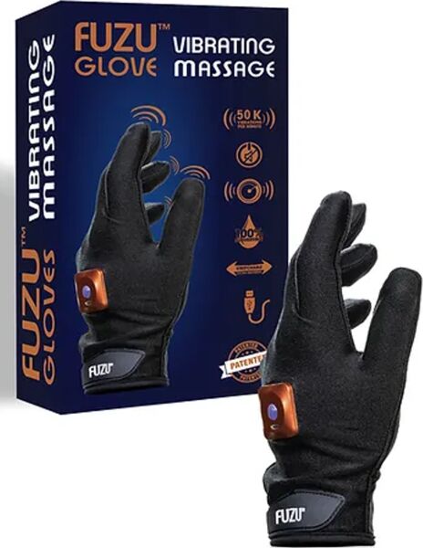 Vibracijska masažna rokavica FUZU Vibrating Massage Glove, črna