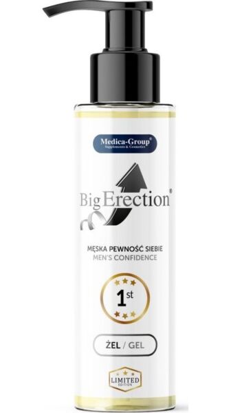 Embalaža intimnega gela BigErection Gel 150 ml znamke Medica Group