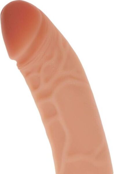 Realističen dildo ToyJoy Get Real Dong 21 cm iz silikona v barvi kože s podstavkom s priseskom