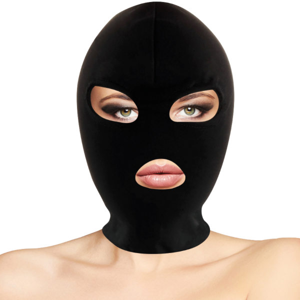 BDSM maska Darkness z odprtinama za usta in oči