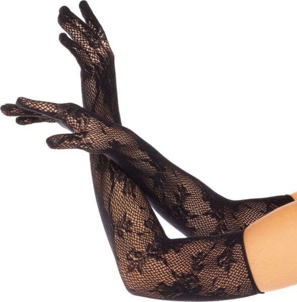 Dolge čipkaste rokavice Leg Avenue Lace Opera Length