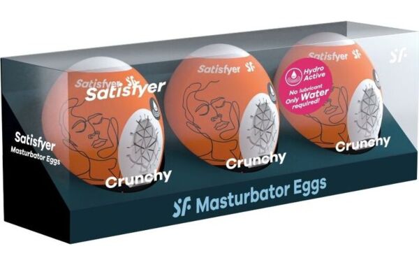 Komplet treh masturbatorskih jajčk Satisfyer Naughty, Savage in Crunchy