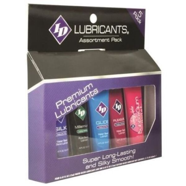 Paket petih lubrikantov z okusom ID Juicy Lube po 12 ml