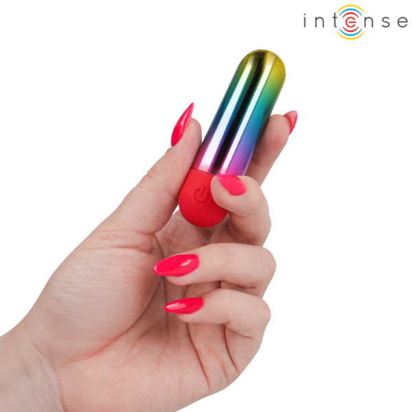 Mini vibrator Intense Debbie Rainbow v večbarvni mavrični izvedbi