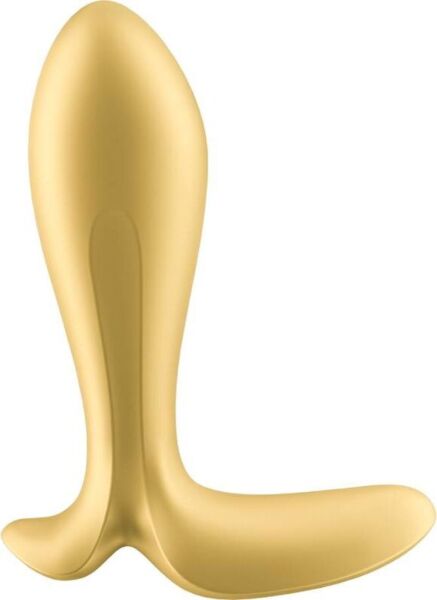 Vibrirajoči analni čep Satisfyer Intensity Plug v zlati in vijolični barvi