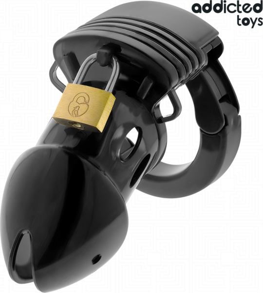 Kletka čistosti Addicted Toys Locked 7,5 cm s pubičnim obročem, zaklepom in ključema