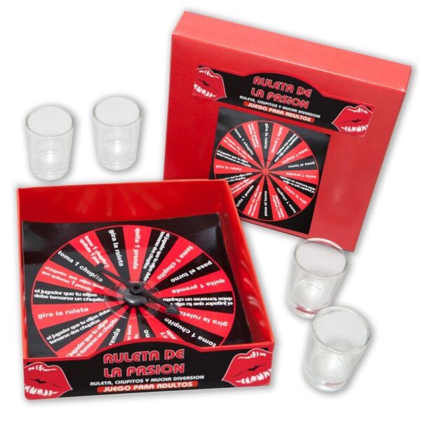 Pivska igra Diablo Picante Ruleta de la Pasión z ruleto in 4 kozarčki za žganje