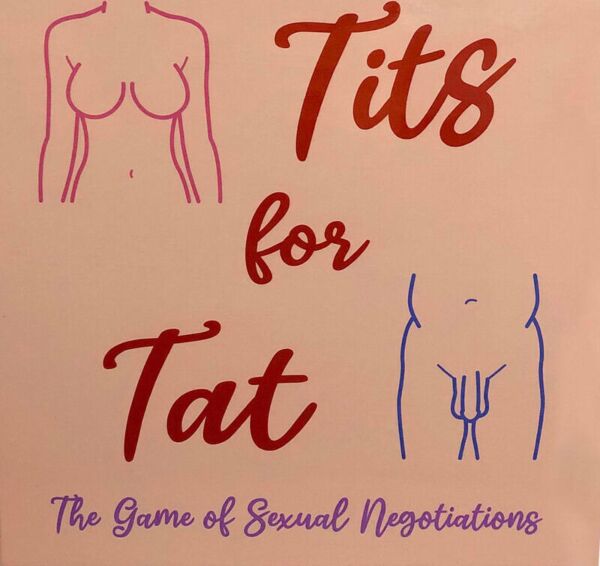 Erotična družabna igra Kheper Games Tits for Tat z igralno ploščo, kartami in kockama