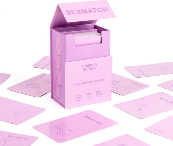 Igra s kartami za pare Sexmatch Foreplay Edition blagovne znamke Secret Play s škatlo