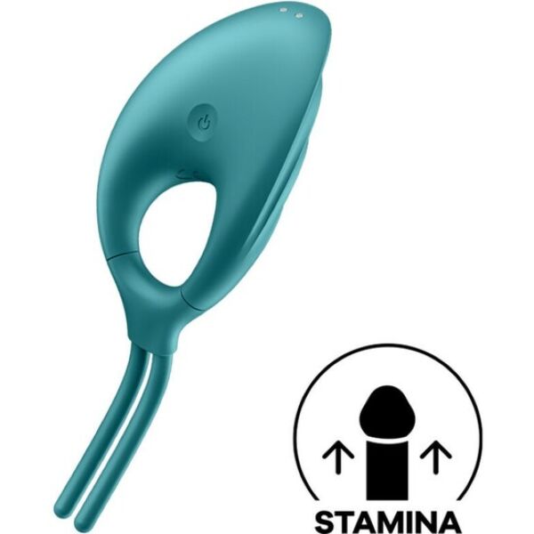 Vibracijski obroček Satisfyer Swordsman z narebrenim stimulatorjem