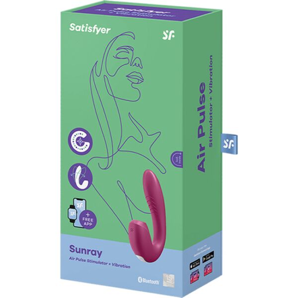 Rabbit vibrator Satisfyer Sunray z draženjem klitorisa s tlačnimi valovi