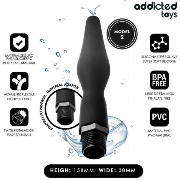Analna prha Addicted Toys Model 2 z univerzalnim adapterjem