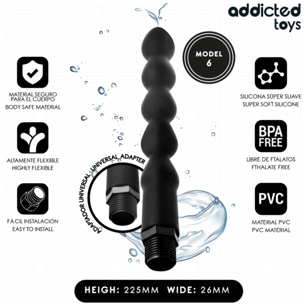 Analna prha Addicted Toys Model 6 z univerzalnim adapterjem