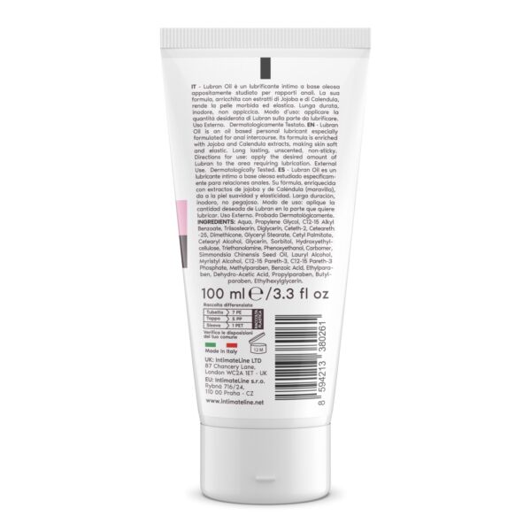 Embalaža analnega lubrikanta IntimateLine Lubran 100 ml