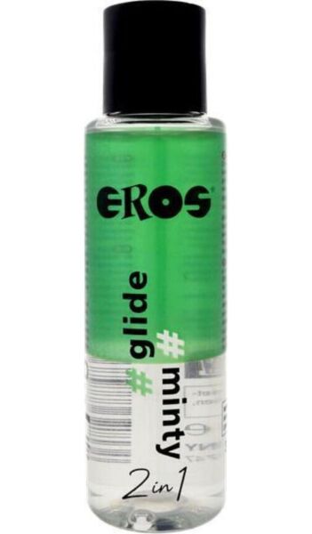 Steklenička lubrikanta EROS 2 v 1 Glide Minty s 100 ml
