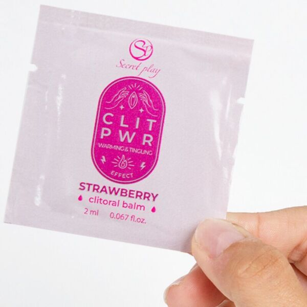 Enoodmerna vrečka stimulativnega gela za klitoris Secret Play Clit Pwr Jagoda, 2 ml