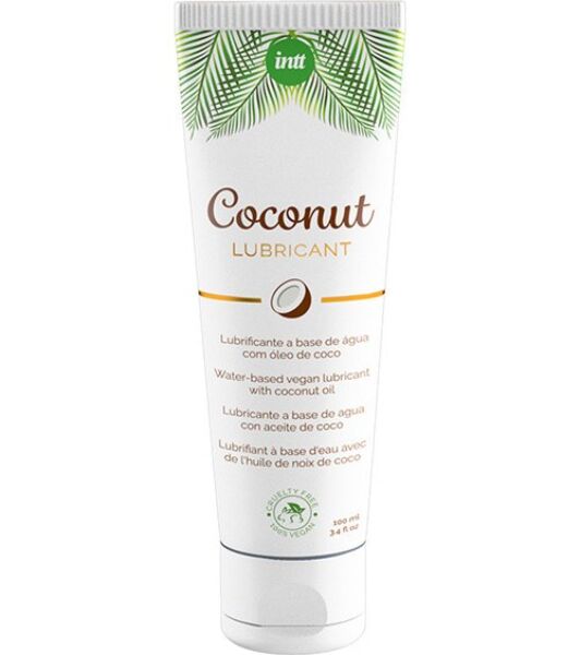 Embalaža s 100 ml lubrikanta na vodni osnovi INTT Vegan Coconut