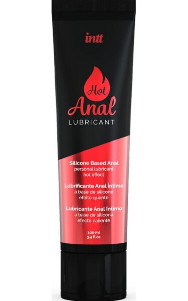 Embalaža 100 ml analnega lubrikanta INTT Hot Anal Silicon z učinkom toplote