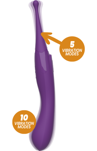 Klitorisni vibrator Rewolution Rewomagic z vrtečo konico in vibrirajočim ročajem