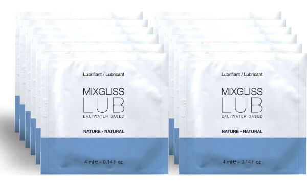 Škatla z 12 monodozami lubrikanta na vodni osnovi Mixgliss Lub Natural