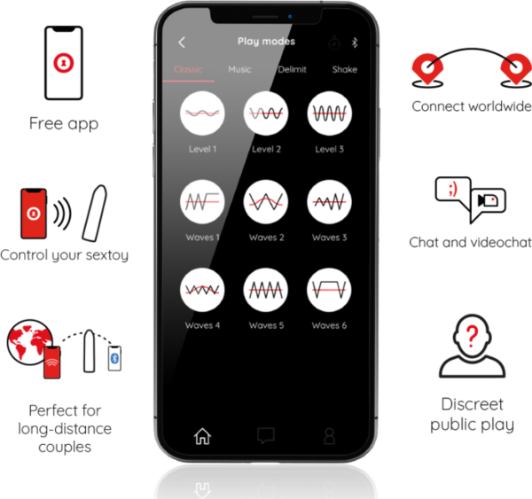 Črn mini vibrator Oninder Berlin z rdečim logotipom Oninder