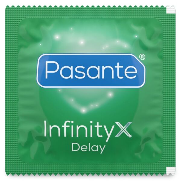 Škatla 12 zakasnitvenih kondomov Pasante Infinity Delay