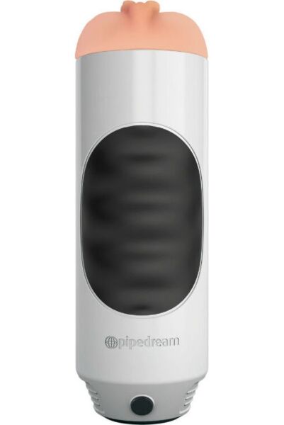 Masturbator Extreme Toyz Mega Grip z vibracijo znamke Pipedream, bele barve
