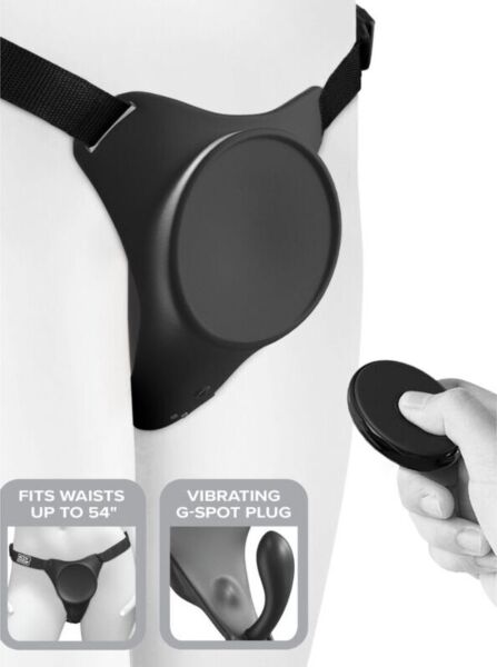 Strap-on pas Body Dock G-Spot Pro s ploščo za pritrditev, nastavkom za točko G in nastavljivimi trakovi