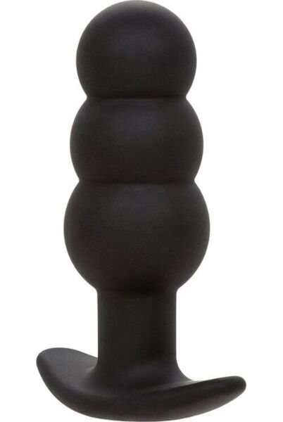 Vibrirajoči analni čep Rock Bottom Beaded Probe znamke CalExotics, črn, v obliki kroglic