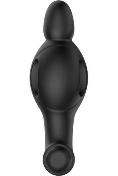 Vibrirajoči analni čep Mr Play iz mat črnega silikona z mini vibratorjem