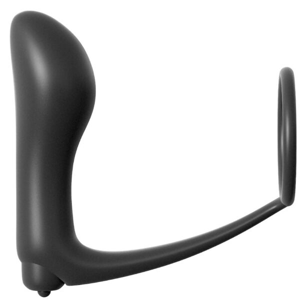 Vibrirajoči analni čep Ass-Gasm Cockring znamke Anal Fantasy Elite z obročkom za penis
