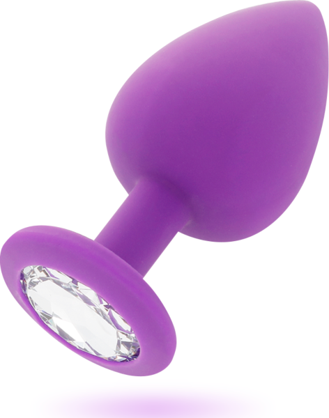 Analni čep Intense 8 cm s stožčasto konico in podnožjem v obliki diamanta