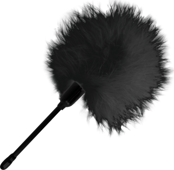 Pero za draženje Darkness, 20 cm, črne barve, z ročajem