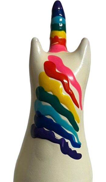 Novostni kondom Condomerie Unicorn Rainbow, ročno poslikan