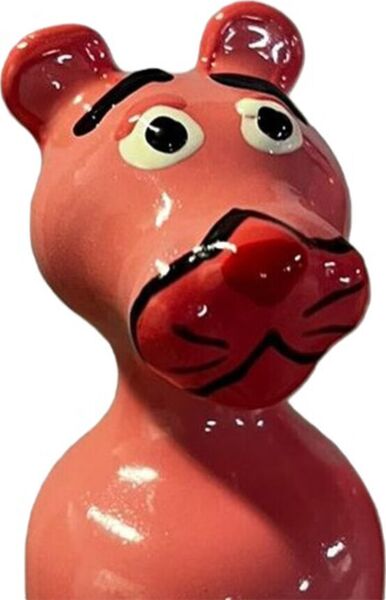 Modni kondom Condomerie Pink Panther iz lateksa, ročno poslikan