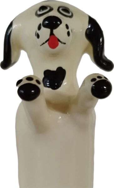 Dekorativni kondom Condomerie Happy White Dog XL, ročno poslikan