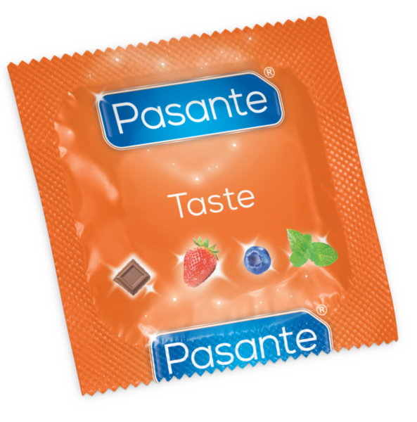 Škatla 144 kondomov z okusom Pasante Taste