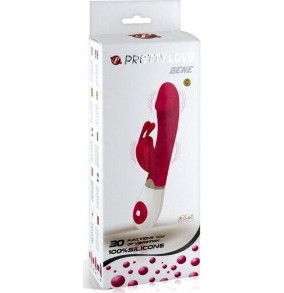 Rabbit vibrator Pretty Love BI-014224 v lila in beli barvi z ušesci za klitoris