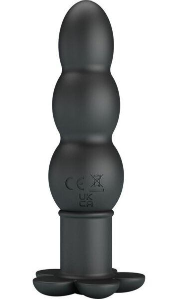 Vibrirajoči analni čep Pretty Love BI-040205 iz črnega silikona z ročajem